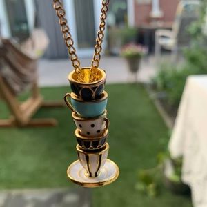 Teacup pendant chain necklace